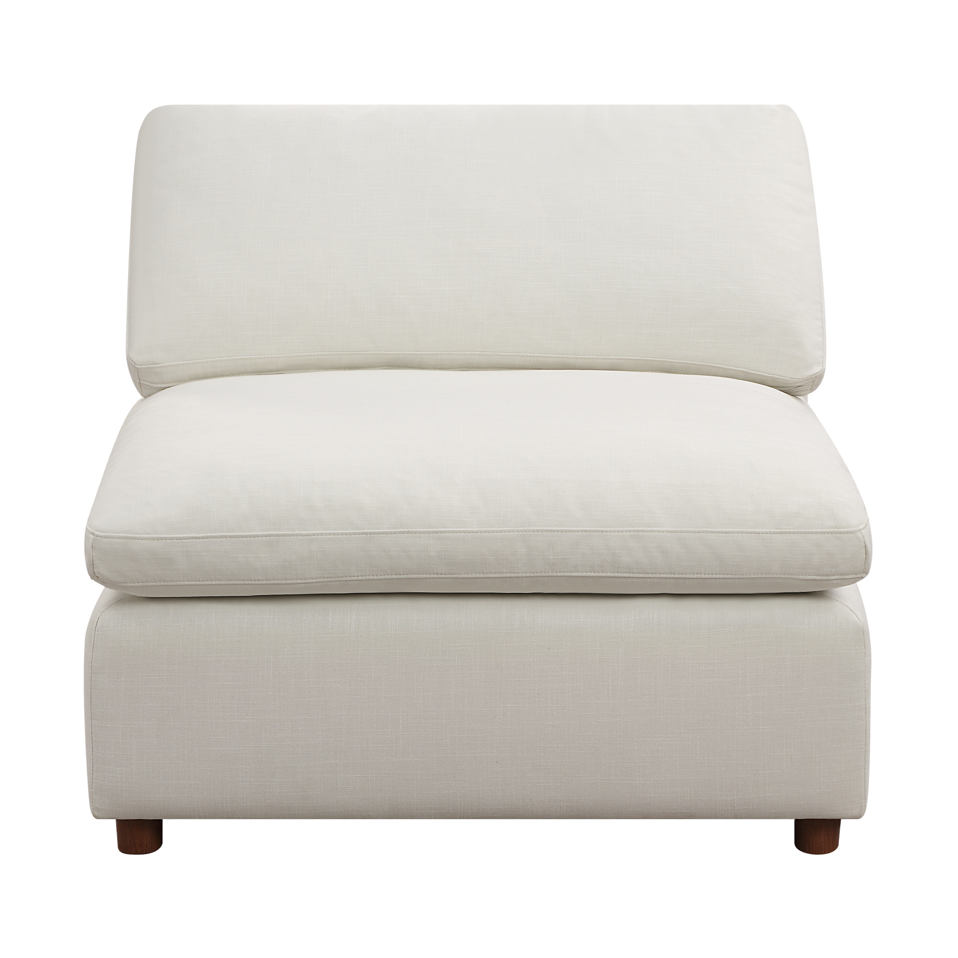 Modern Modular Sectional Sofa Set, Self Customization Design Sofa, White White Linen