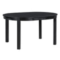 5 Piece Multifunctional Dining Table Set, Farmhouse Dining Set With Extendable Round Table,Two Small Drawers And 4 Upholstered Dining Chairs For Kitchen And Dining Room Black Black Solid Wood