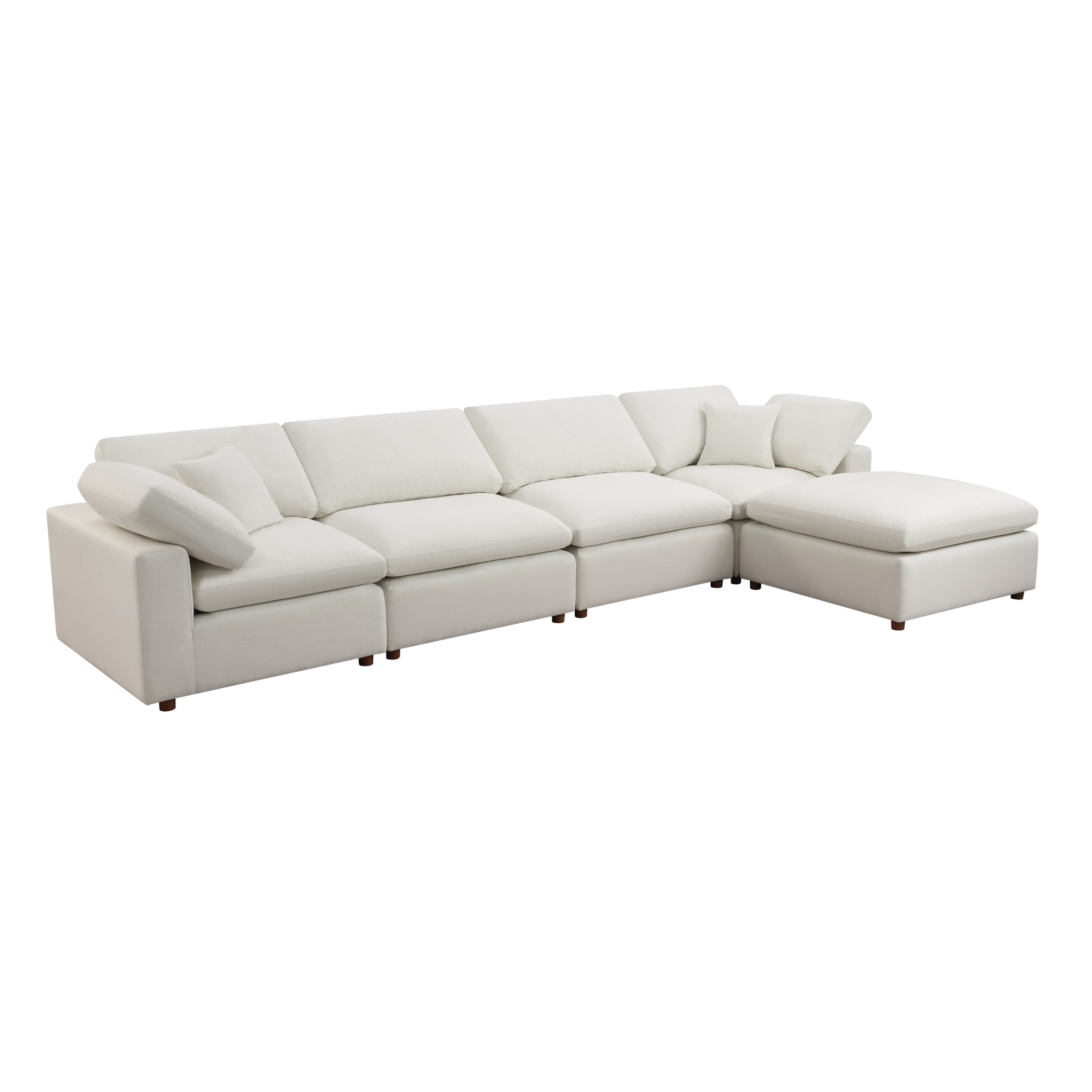 Modern Modular Sectional Sofa Set, Self customization white-linen