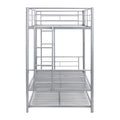 Metal Bunk Bed With Trundle Silver Silver Metal