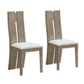 Dining Chair Set Of 2 Mdf, Sponge .Pu Leather Upholstered Cushion Seat Wooden Back Side Chairs Wood Armless Dining Chairs With High Back. Natural & Light Brown Foam Wood