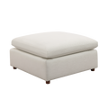 Modern Modular Sectional Sofa Set, Self Customization Design Sofa, White White Linen