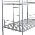 Metal Bunk Bed With Trundle Silver Silver Metal