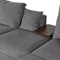 Modern Large L Shape Sectional Sofa For Living Room, 2 Pillows And 2 End Tables Dark Gray Polyester Primary Living Space Pillow Back American Design Polyester 5 Seat