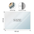 40x30inch Silver Rectangular Wall mounted Beveled