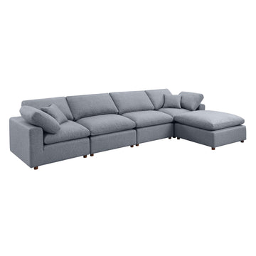 Modern Modular Sectional Sofa Set, Self Customization Design Sofa, Grey Grey Linen