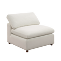 Modern Modular Sectional Sofa Set, Self Customization Design Sofa, White White Linen