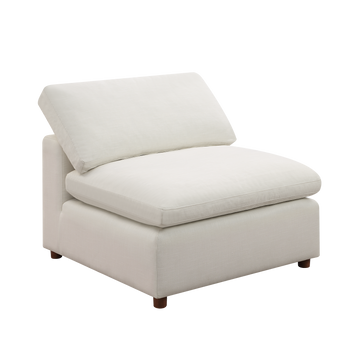 Modern Modular Sectional Sofa Set, Self Customization Design Sofa, White White Linen