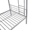 Metal Bunk Bed With Trundle Silver Silver Metal