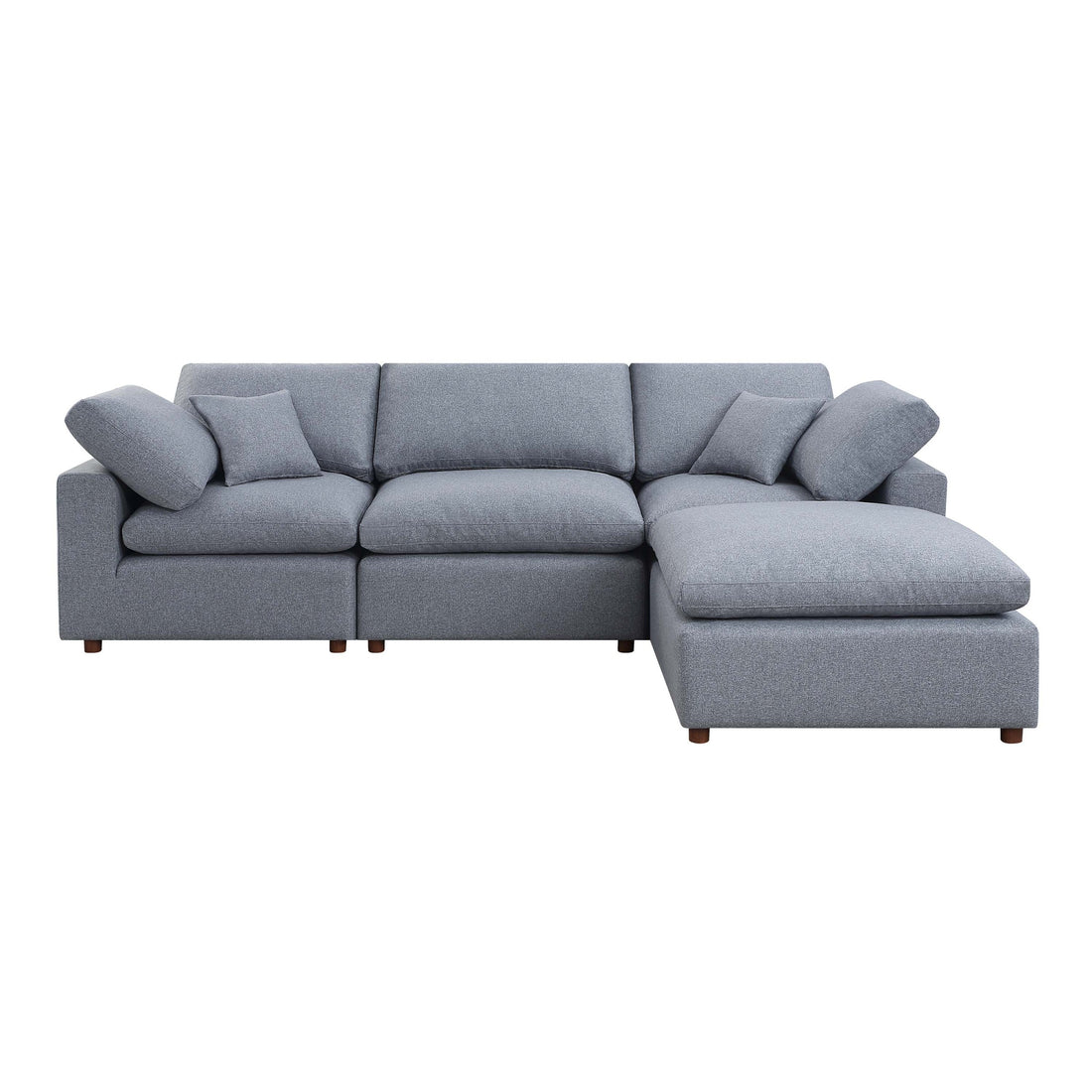 Modern Modular Sectional Sofa Set, Self Customization Design Sofa, Grey Grey Linen