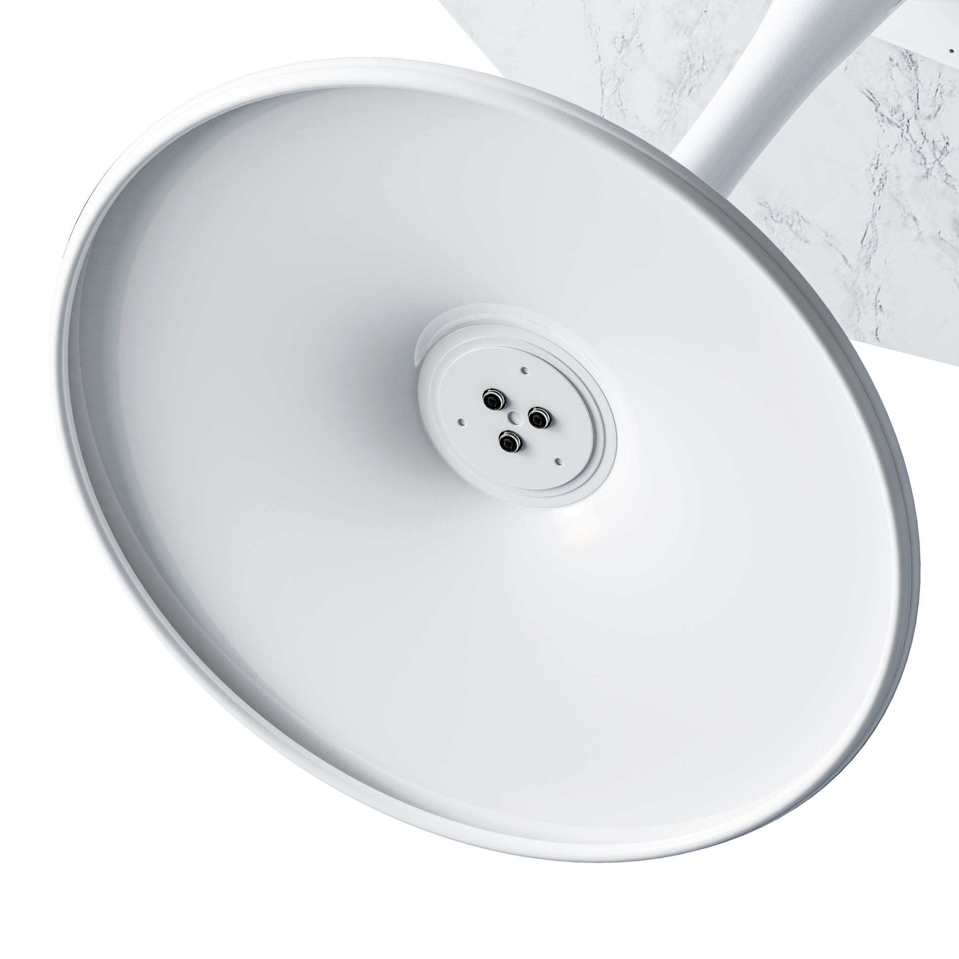 31.50"Modern Octagonal Coffee Table With Printed White Marble Table Top,Metal Base, For Dining Room, Kitchen, Living Room White Marble Mdf