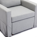 4 Seat Module Sectional Sofa Couch With 2 Ottoman,Seat Cushion And Back Cushion Removable And Washable,Light Grey Light Grey Wood Primary Living Space Soft Modern Rubberwood Foam Linen 4 Seat