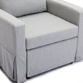 2 Seat Module Sectional Sofa Couch With 2 Ottoman,Seat Cushion And Back Cushion Removable And Washable,Light Grey Light Grey Wood Primary Living Space Soft Modern Rubberwood Foam Linen 2 Seat