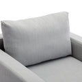Single Seat Module Sofa Sectional Couch Seat Cushion And Back Cushion Removable And Washable,Light Grey Light Grey Wood Primary Living Space Soft Cushion Back Modern Rubberwood Square Arms Foam Linen 1 Seat