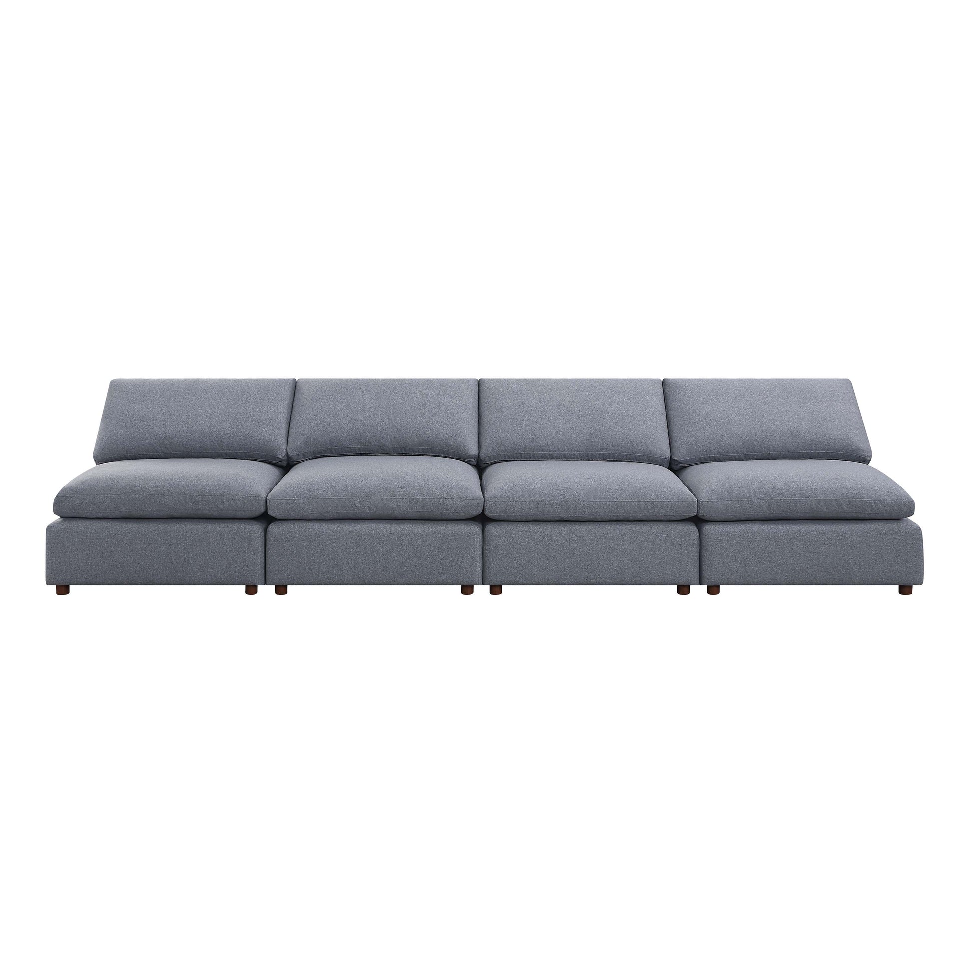 Modern Modular Sectional Sofa Set, Self Customization Design Sofa, Grey Grey Linen