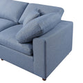 Modern Modular Sectional Sofa Set, Self Customization Design Sofa, Blue Blue Linen