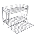 Metal Bunk Bed With Trundle Silver Silver Metal