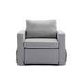 2 Seat Module Sectional Sofa Couch With 1 Ottoman,Seat Cushion And Back Cushion Removable And Washable,Light Grey Light Grey Wood Primary Living Space Soft Modern Rubberwood Foam Linen 2 Seat