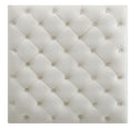 Elegant Ivory Traditional Ottoman Ivory Foam Velvet