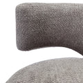 360 Degree Swivel Cuddle Barrel Accent Chairs, Round Armchairs With Wide Upholstered, Fluffy Fabric Chair For Living Room, Bedroom, Office, Waiting Rooms Gray Foam Boucle