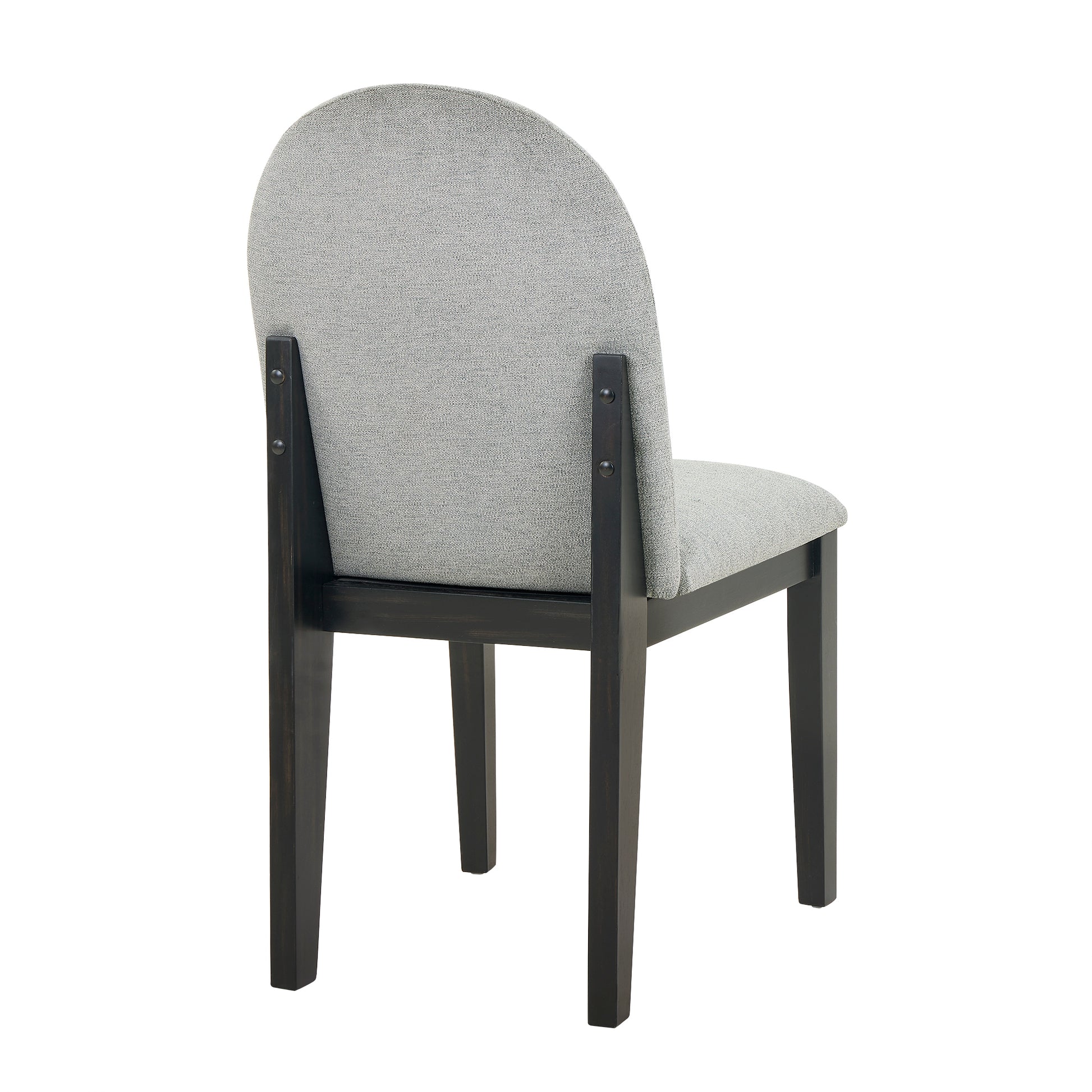 5 Piece Dining Table And Chair Set, Round Dining Table With 4 Upholstered Chairs, Dining Table Set With Storage Black White Solid Wood Mdf