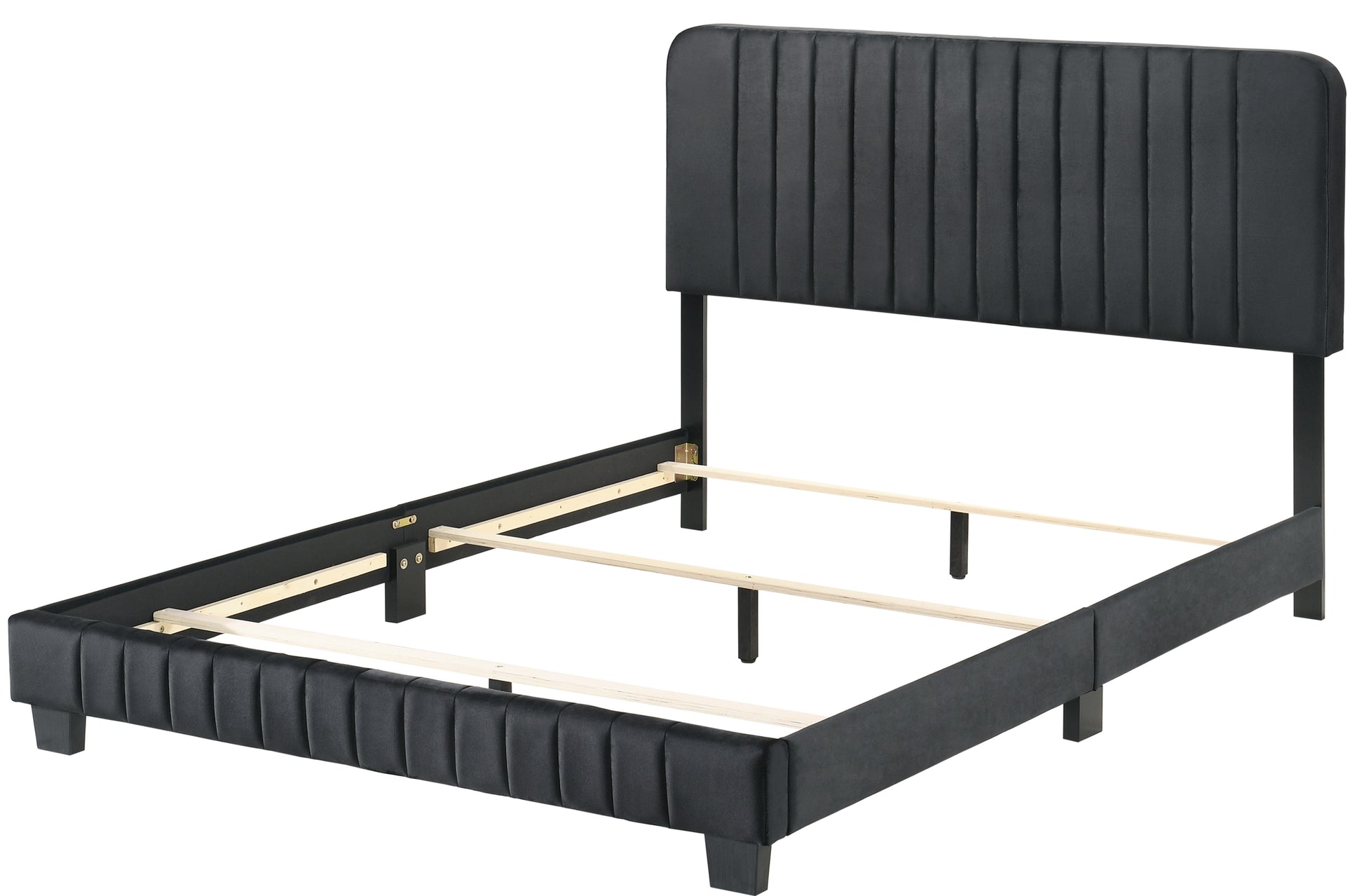 Lodi G0407 Fb Up Full Bedblack Black Foam Velvet