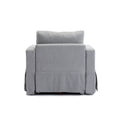 4 Seat Module Sectional Sofa Couch With 1 Ottoman,Seat Cushion And Back Cushion Removable And Washable,Light Grey Light Grey Wood Primary Living Space Soft Modern Rubberwood Foam Linen 4 Seat