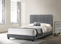 Lodi G0408 Kb Up King Bedgray Gray Foam Velvet
