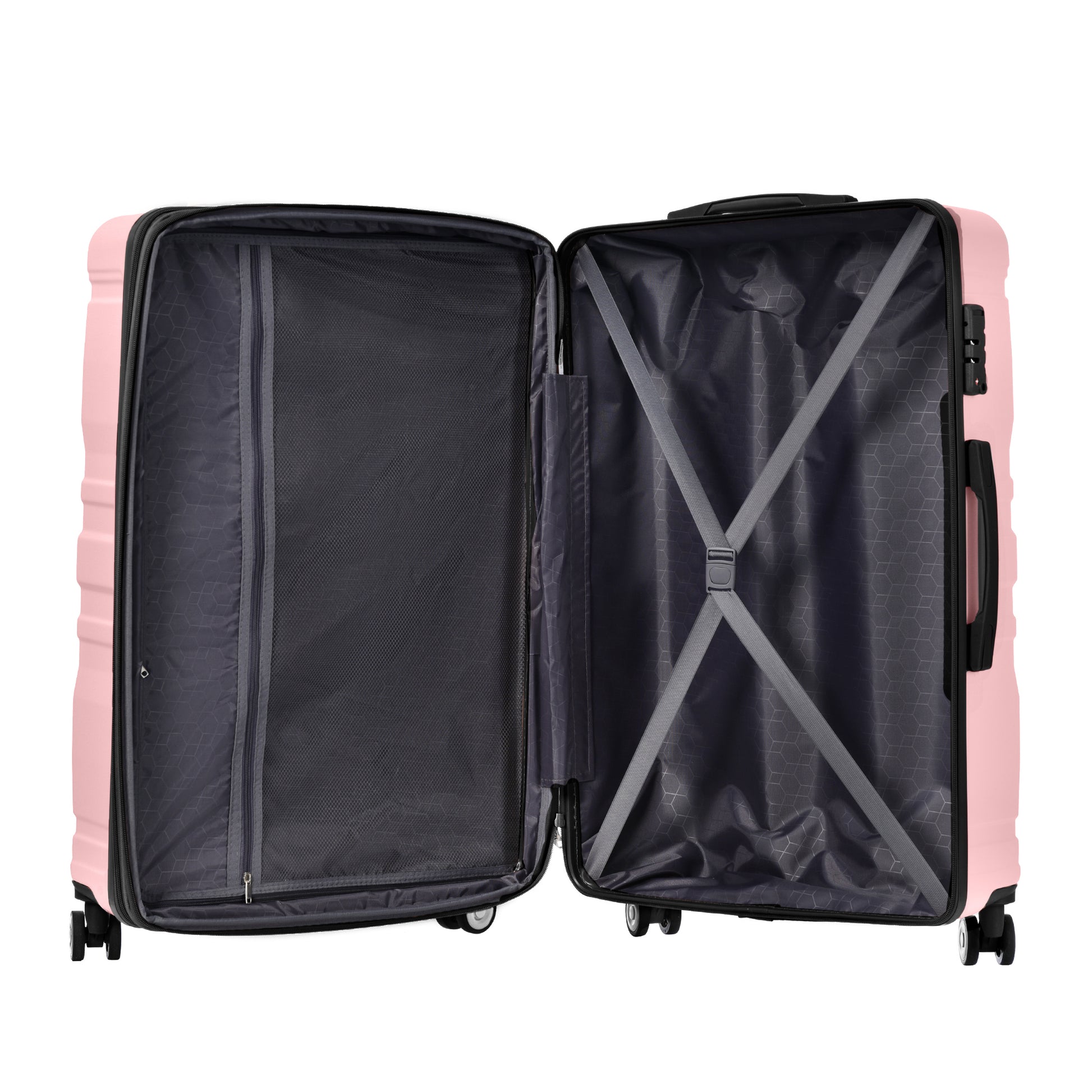Luggage Sets Model Expandable Abs Hardshell 3Pcs Clearance Luggage Hardside Lightweight Durable Suitcase Sets Spinner Wheels Suitcase With Tsa Lock 20''24''28'' Pink Pink Black Abs