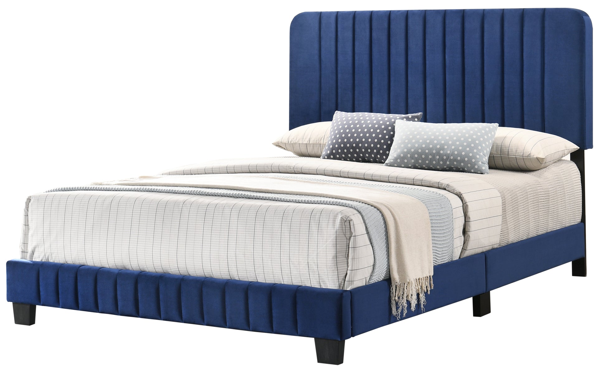 Lodi G0409 Fb Up Full Bednavy Blue Navy Blue Foam Velvet