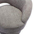 360 Degree Swivel Cuddle Barrel Accent Chairs, Round Armchairs With Wide Upholstered, Fluffy Fabric Chair For Living Room, Bedroom, Office, Waiting Rooms Gray Foam Boucle