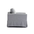 2 Seat Module Sectional Sofa Couch With 2 Ottoman,Seat Cushion And Back Cushion Removable And Washable,Light Grey Light Grey Wood Primary Living Space Soft Modern Rubberwood Foam Linen 2 Seat