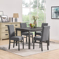 Dining Table Dining Chairs Kitchen Dining Table Dining Table Small Kitchen Dining Table Small Space Dining Table Dining Table Home Furniture Rectangular Modern,Old Sku:W1781S00005 Black Gray Solid Wood Mdf