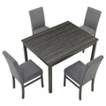 Dining Table Dining Chairs Kitchen Dining Table Dining Table Small Kitchen Dining Table Small Space Dining Table Dining Table Home Furniture Rectangular Modern,Old Sku:W1781S00005 Black Gray Solid Wood Mdf