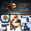 Electric Bike For Adults, 500W Motor 25Mph Max Speed, 48V 10Ah Removable Battery, 20