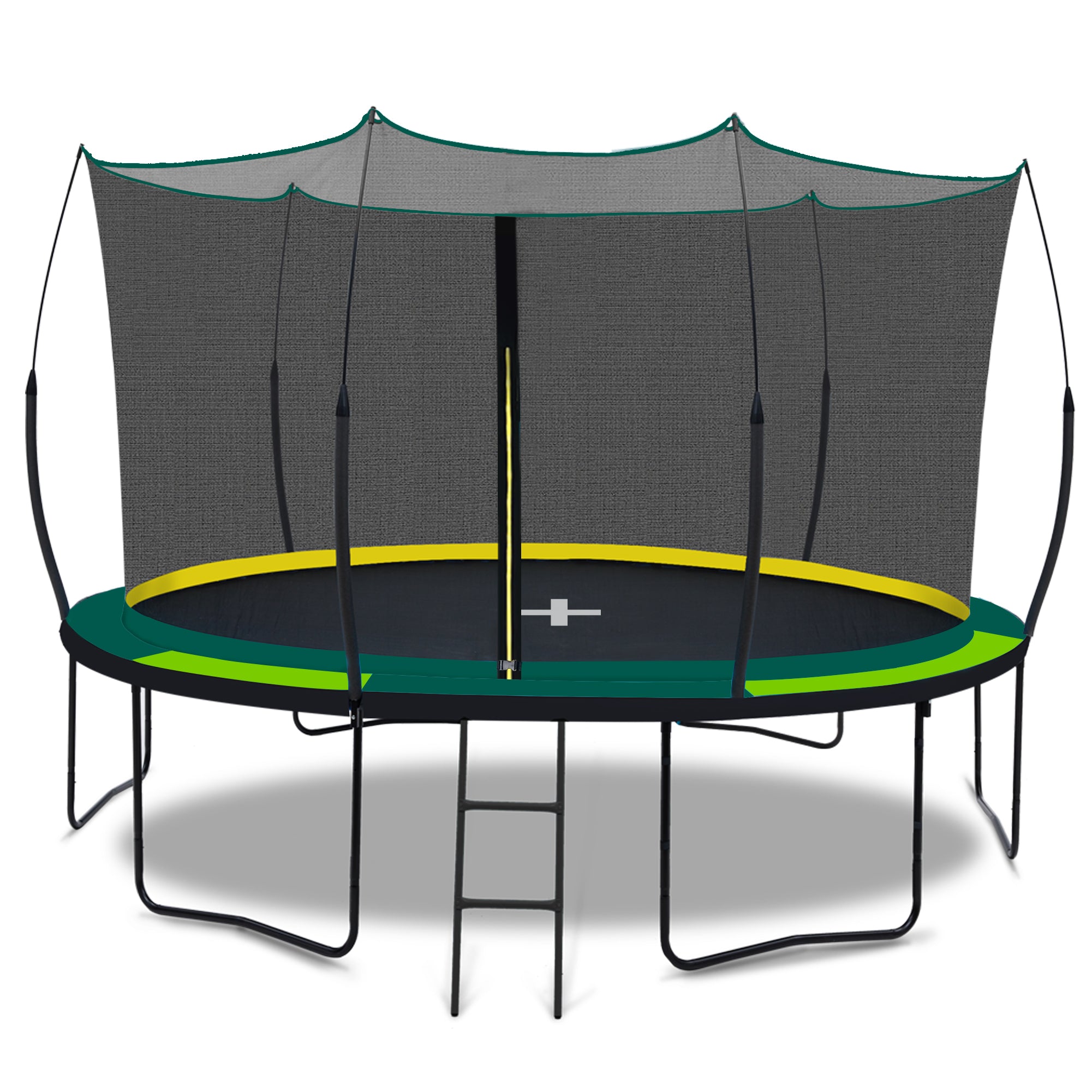 YC 14FT Recreational Trampolines with Enclosure for green-steel