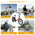 Electric Bike For Adults, 500W Motor 25Mph Max Speed, 48V 10Ah Removable Battery, 20