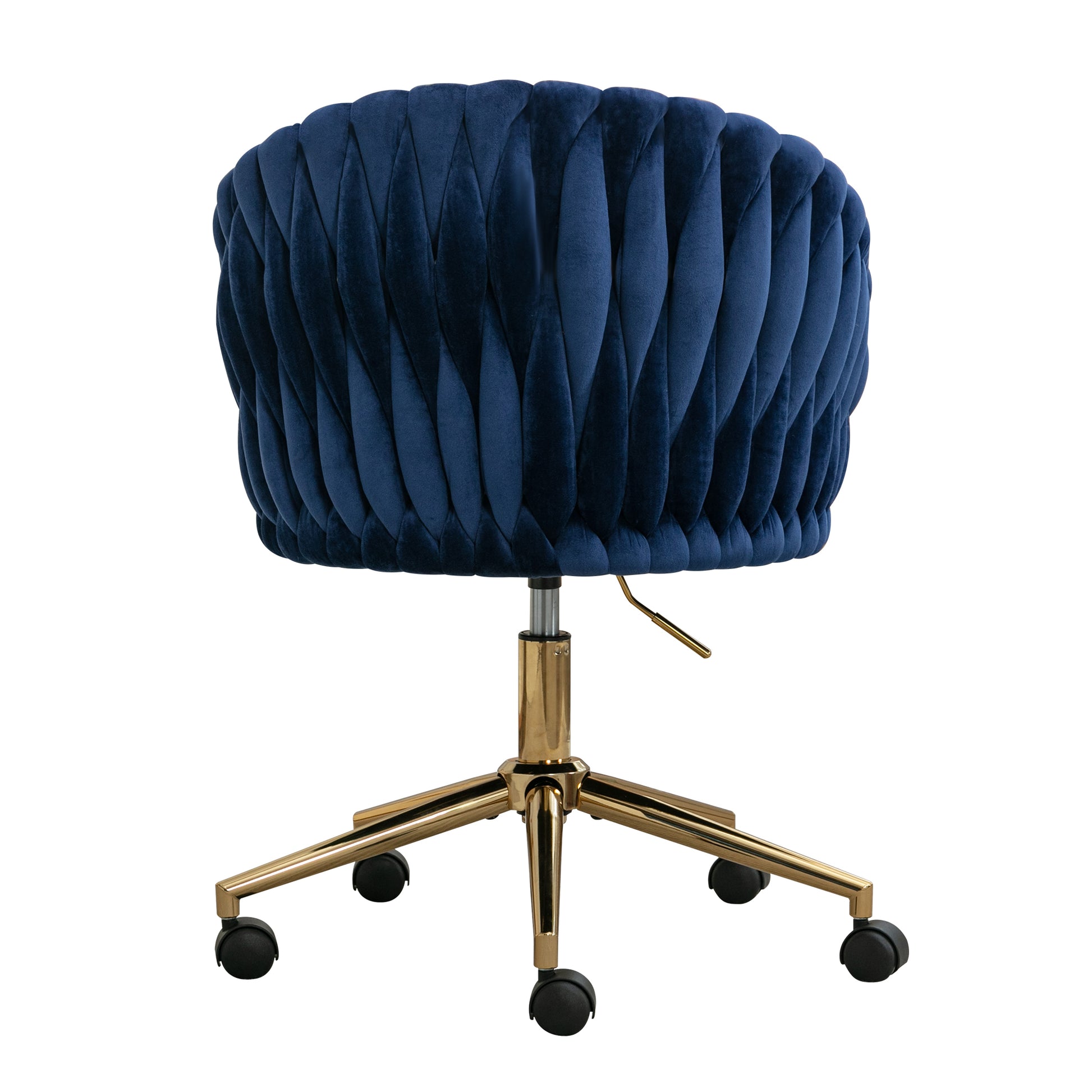 Modern Home Office Leisure Chair With Adjustable Velvet Height And Adjustable Casters Blue Blue Primary Living Space Cotton Velvet