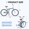 Single Speed Folding Bicycles, Multiple Colors 26