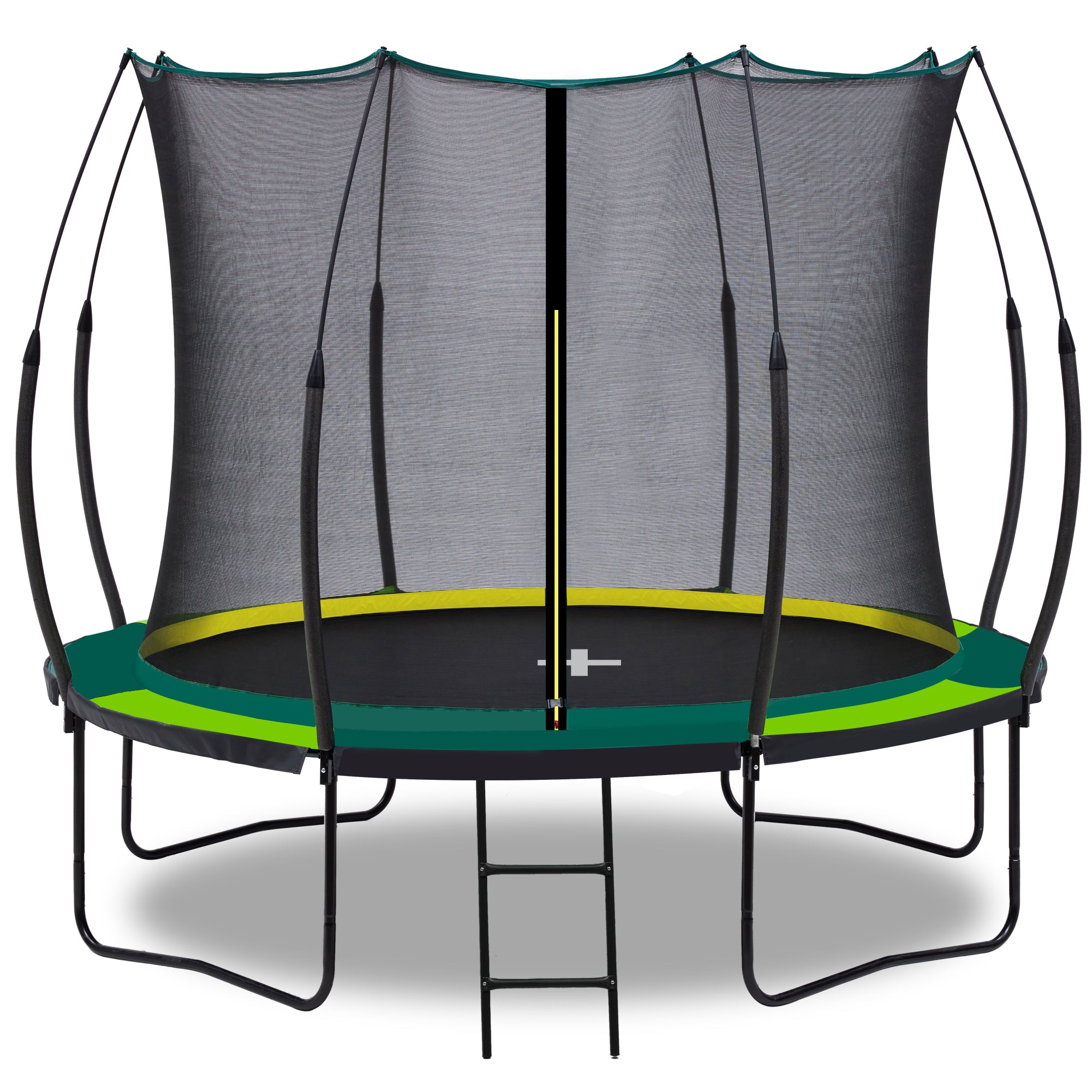 YC 10FT Recreational Trampolines with Enclosure for green-steel