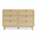 Drawer Bedroom Dresser, Wooden Antique Dresser, Tv Cabinet Bedroom Living Room Corridor Storage Dresser, Storage Box Drawer Cabinet, Six Drawer Cabinet Natural Wood Solid Wood Mdf