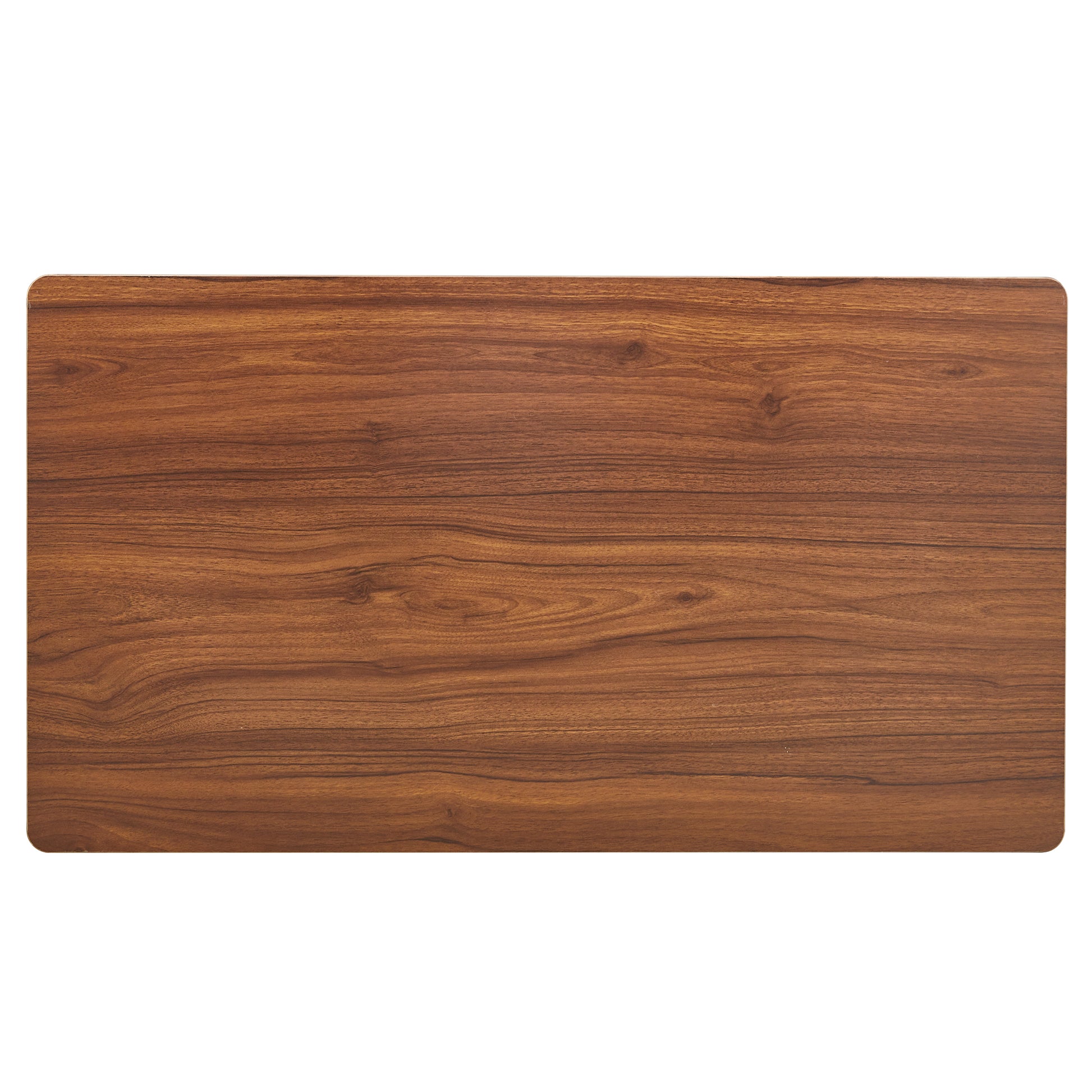 Modern Minimalist Walnut Colored Double Layered Rectangular Coffee Table ,Tea Table.Mdf Material Is More Durable,Suitable For Living Room, Bedroom, And Study Room.19.6"*35.4"*16.5" Ct 16 Walnut Mdf