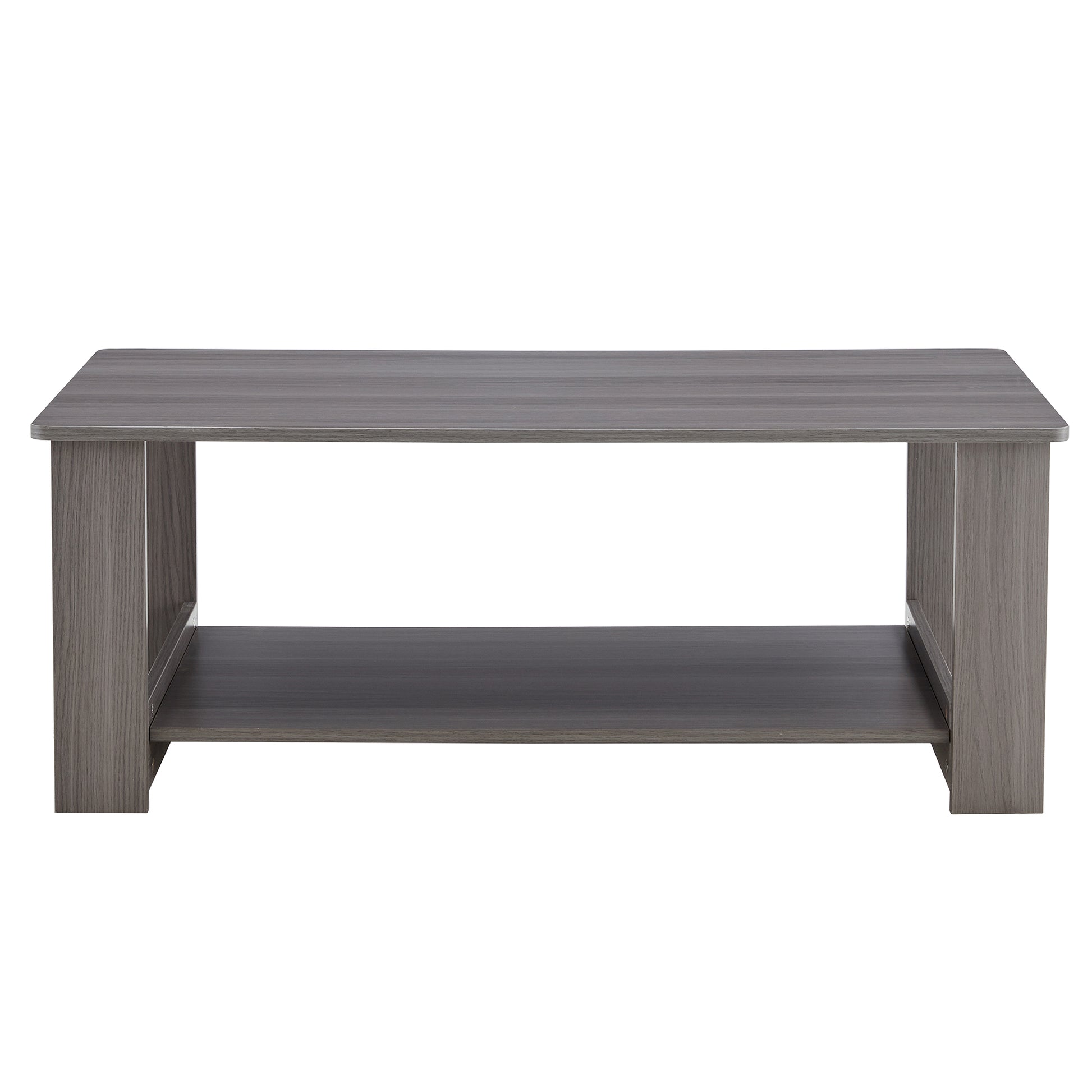 A Modern And Practical Gray Textured Coffee Table,Tea Table.Double Layered Coffee Table Made Of Mdf Material,. Suitable For Living Room,Bedroom And Study Room. 43.3"*21.6"*16.5"Ct 16 Grey Mdf