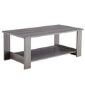 A Modern And Practical Gray Textured Coffee Table,Tea Table.Double Layered Coffee Table Made Of Mdf Material,. Suitable For Living Room,Bedroom And Study Room. 43.3