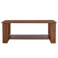 Modern And Practical Walnut Textured Coffee Tablestea Tables. The Double Layered Coffee Table Is Made Of Mdf Material. Suitable For Living Room 43.3