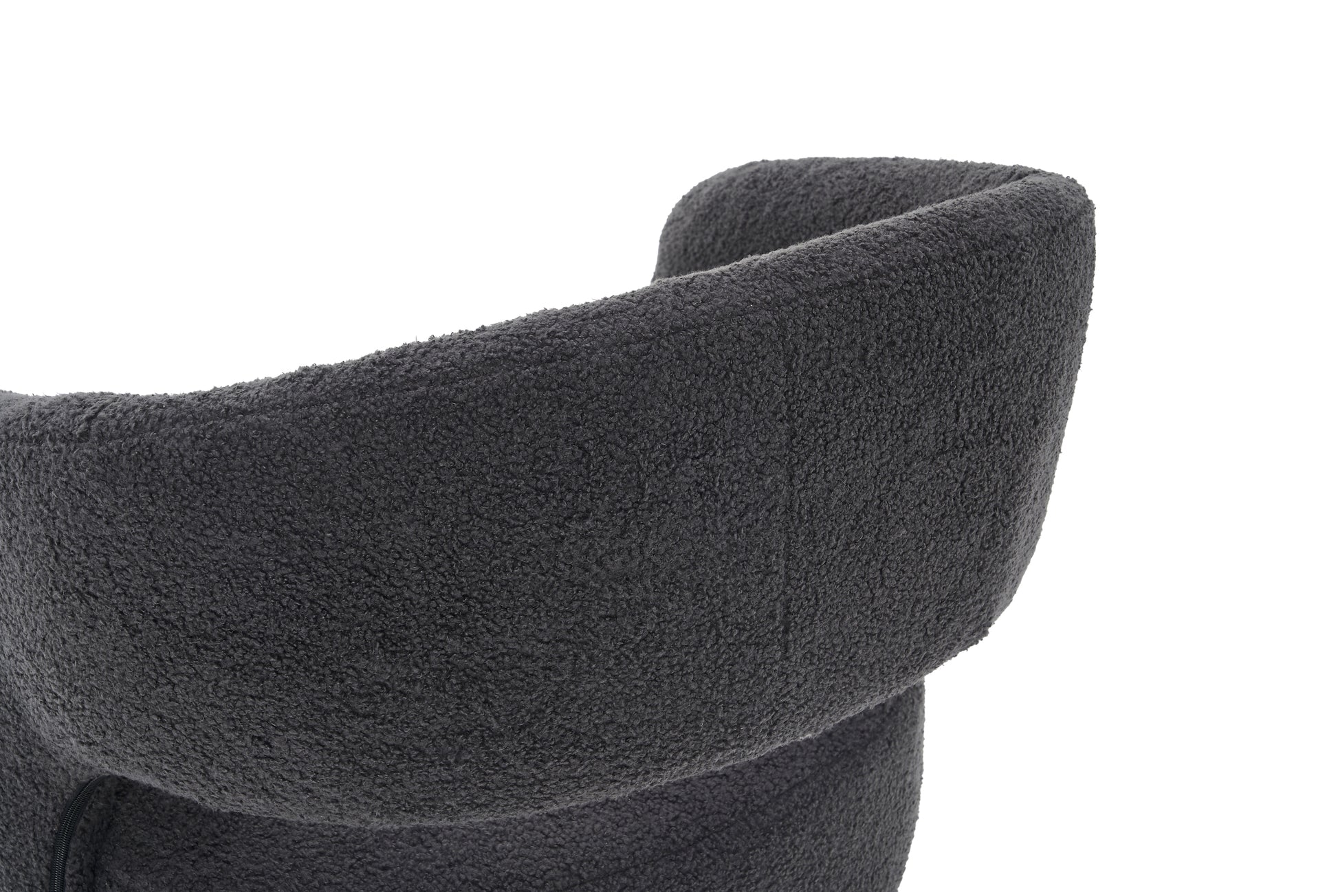 Swivel Accent Chair Armchair, Round Barrel Chair In Fabric For Living Room Bedroom,Grey Teddy Grey Teddy Foam Faux Fur