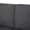 Futon Sofa Bed Convertible Sectional Sleeper Couch, Loveseat Bed With Tapered Legs For Living Room, Study, Dorm, Office Black Burlap 2 Seat