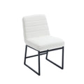 Upholstered Leather Dining Chairs Set Of 2 With Metal Legs, Mid Century Modern Leisure Chairs For Kitchen Living Room Dining Room Bistro Coffee Shop,Cream Cream Dining Room Foam Dry Clean Modern Dining Chairs Foam Pu Leather