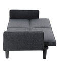 Futon Sofa Bed Convertible Sectional Sleeper Couch, Loveseat Bed With Tapered Legs For Living Room, Study, Dorm, Office Black Burlap 2 Seat