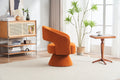 Swivel Accent Chair Armchair, Round Barrel Chair In Fabric For Living Room Bedroom,Orange Velvet Orange Velvet